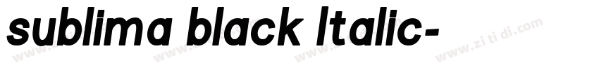 sublima black Italic字体转换